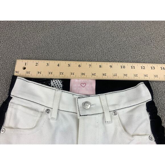 Revice Ex Boyfriend On & Off Again Jeans 25 Black White Button‎ - Picture 5 of 15